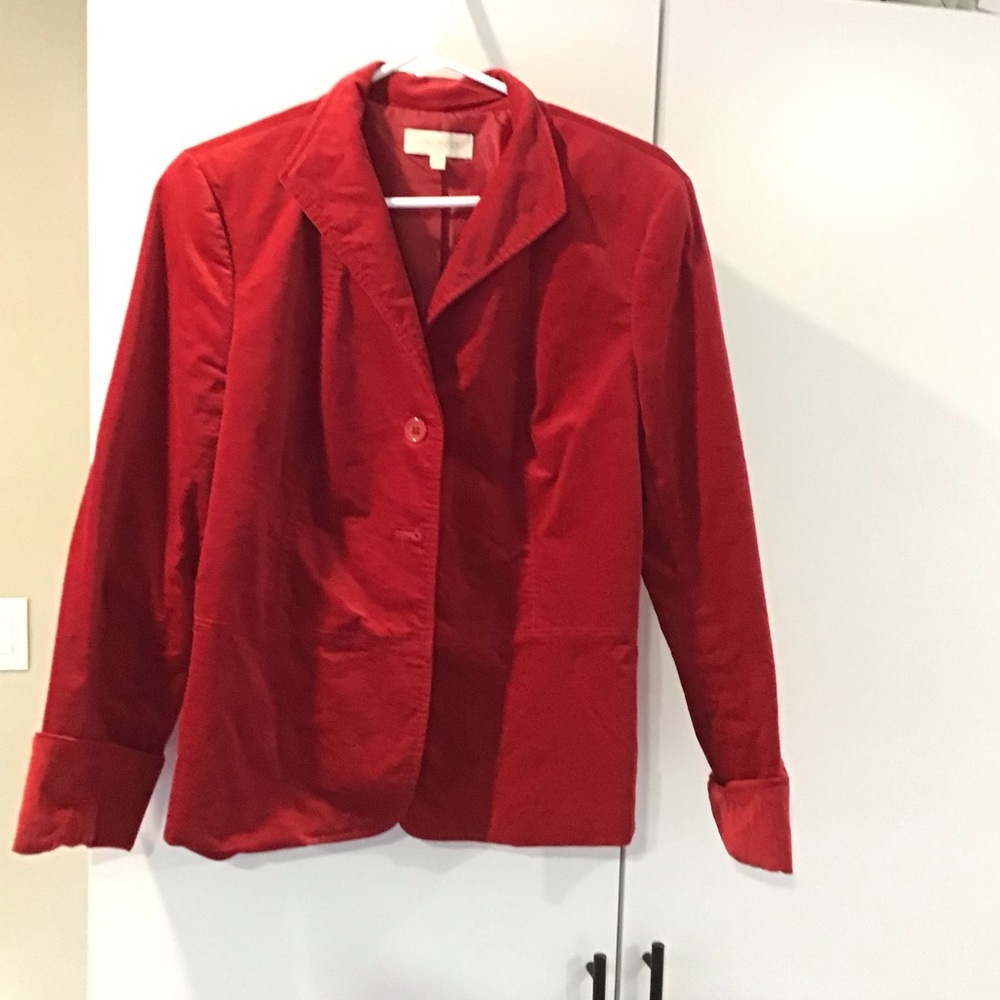 Talbots.  Jacket.  Red velvet.